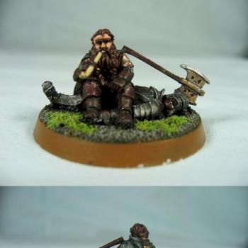 Gimli on dead Uruk-hai by the Emperors Finest