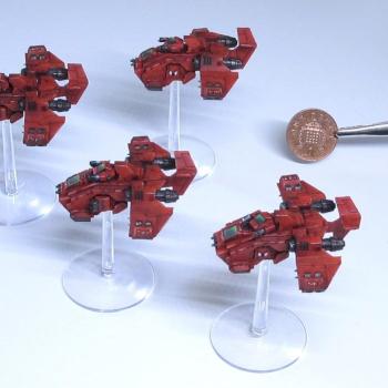 Blood Angels Stormraven Gunships by elsmore