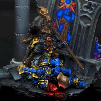 Njal Stormcaller vs. Thousand Sons diorama by Flameon