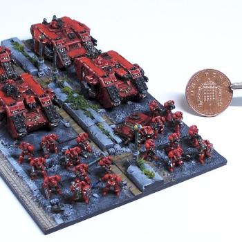 Blood Angels Terminators and Land Raiders (6mm scale) by elsmore