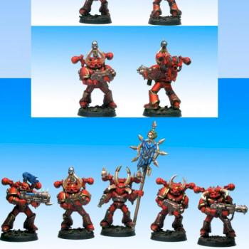 chaos space marines group of 5 by miniDrake