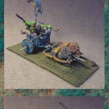 Orc Boar Chariot by boffothesane