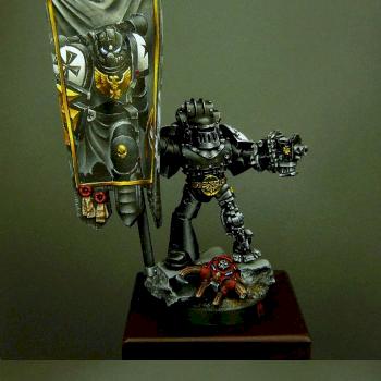 Black Templar standard Bearer by Flameon