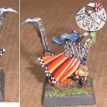 Night Goblin Warboss with hand weapong and shield by cb_rex