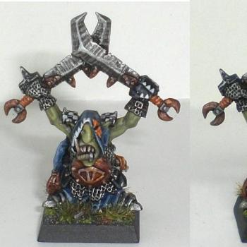 Night Goblin Warboss with 2 swords by cb_rex