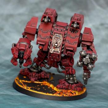 Space Marines Red Templars Ironclad Dreadnought by gimiak