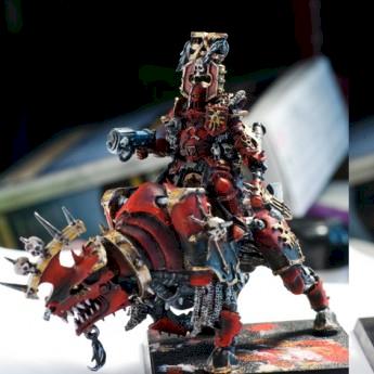 Converted Chaos Lord Mounted on Juggernaut by Edinator