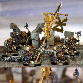 Chaos Terminator Squad w/Icon of Khorne by Solun Decius