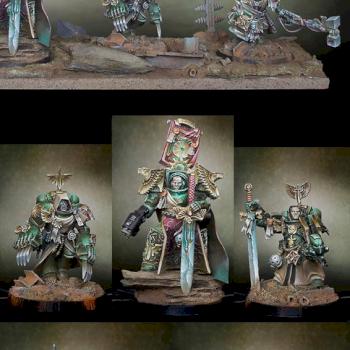 Dark Angels space marines command group by Ana