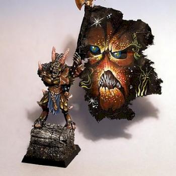 Chaos khorne standard bearer by andreamangoni