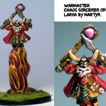 Warmaster Chaos Sorcerer on Lava by War Griffon