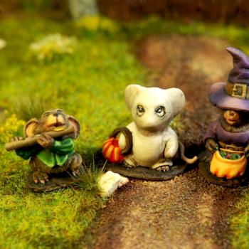 Mouslings 2 bards and Halloween at home by Kostasiii