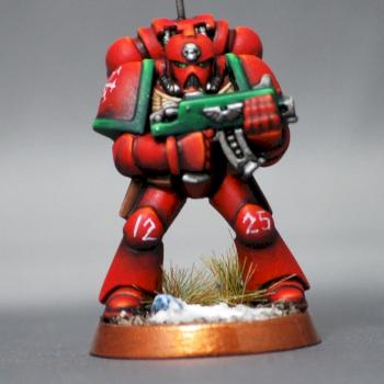 Space Marine Christmas Tree Ornament by Kelly Kim