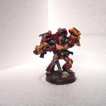 blood angels captain by Typhus lord of painting