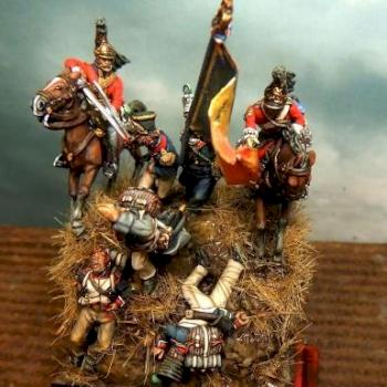 'Secure the colour!' Capture of the 105e at Waterloo by Captain Clark and Corporal Stiles of the 1st by Thau