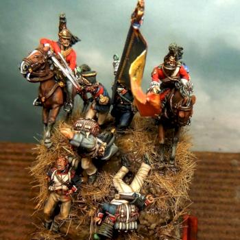 28 mm Perry Bros Waterloo vignette by Thau