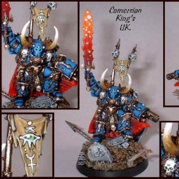 converted chaos lord / thousand sons champion of tzeenich by neil thomas