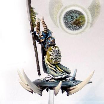 Tzeentch Lord on flying disc by Cenobyte