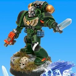 SPACE MARINE DARK ANGELS SERGEANT by Perfectus Art Studio