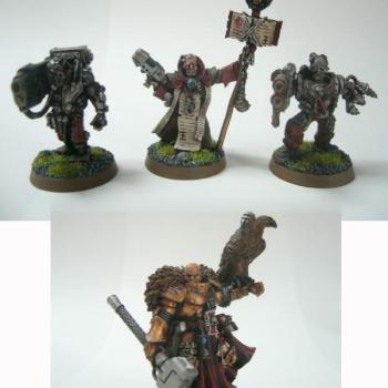 Grey Knights Daemonhunter Inquisitor Lord Coteaz and retinue by aman