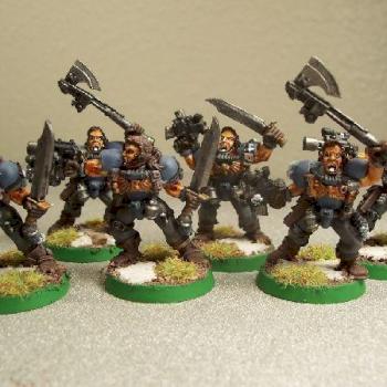 Space Wolf scouts by munkeyjoepaints