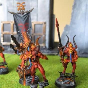 Chaos daemons Khorne bloodletters by Karrandras