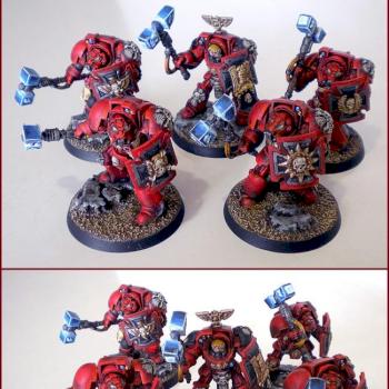 Blood Angels Assault Terminators by Pirexian