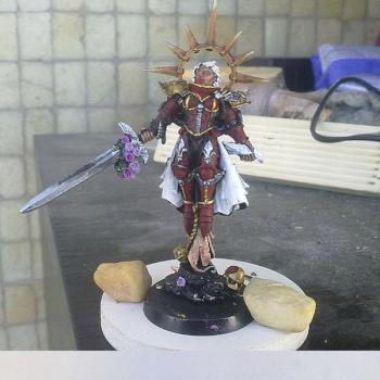 Saint Celestine on the painting board by Baharoth