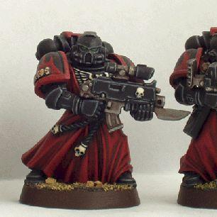 Red Tyrant tactical marines by Dammekkos2