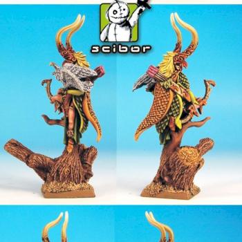 Warhammer WE Wood Elves Lord with bow by Scibor