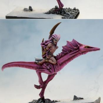 mounted daemonette of Slaanesh by Bastetcat