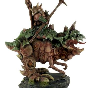 Chaos Nurgle Lord on Daemonic Mount by dargo000