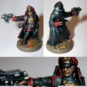 Imperial Guard Commissar with bolt pistol by shlaeNg