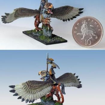 Warmaster 10mm scale Empire Hero on Griffon by Margo