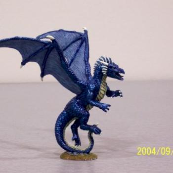 Amber Dragon done Metallic Blue by Drachenherz