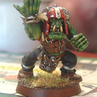 A naughty BloodBowl LineOrc by Squiggoth