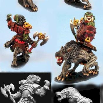 Orc Warlord Mounted on Warbeast (Reaper Conversion) by Osso