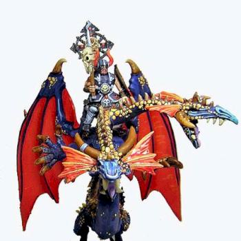 Tzeentch Lord on Dragon by jomi