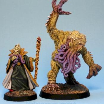 Cthulhu Priest and Great One by Agis