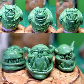 Orc Warlord WIP - Head variants by wereweevil