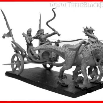 Warhammer fantasy Dunkelelfen Dark elves Streitwagen by The 2 Black Dragons