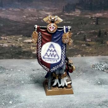 Clan Angrund Dwarf Battle Standard Bearer by Dethos