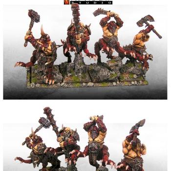 Dragon ogres of Khorne by Kseronarogu