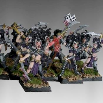 Dark Elf Witch Elves Unit with Command Group by Lord Roberts