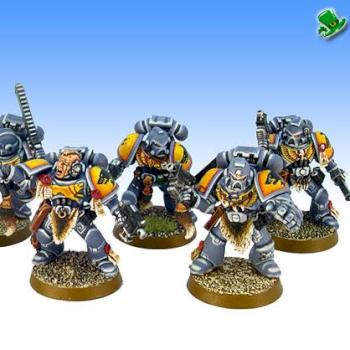 WH40K Space Wolves Blood Claws Unit by leprechaun studio