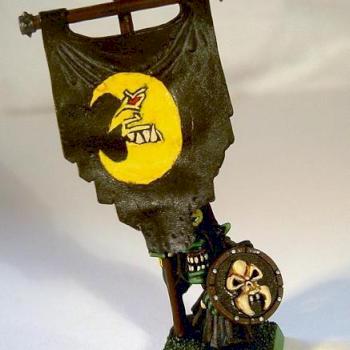 Night goblin standard bearer by kebabi