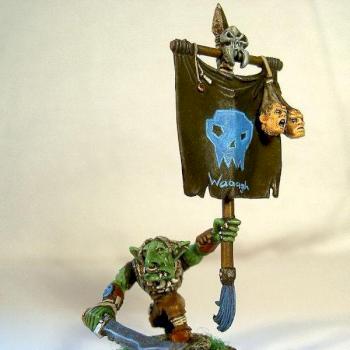 Goblin standard bearer by kebabi