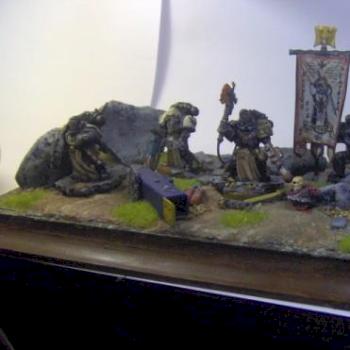 Black templars command squad with diorama #2 by Casterino