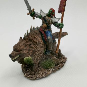 Orc on dire wolf by dementhium