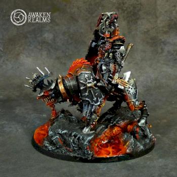 Age of Sigmar Chaos Lord of Khorne on Juggernaut by Awaken Realms